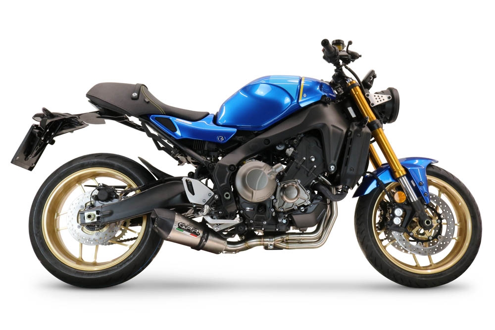 Escape compatible con Yamaha XSR900 2016-2021, GP Evo4 Titanium, Escape completo homologado y legal,con catalizador incluido db killer extraíble 