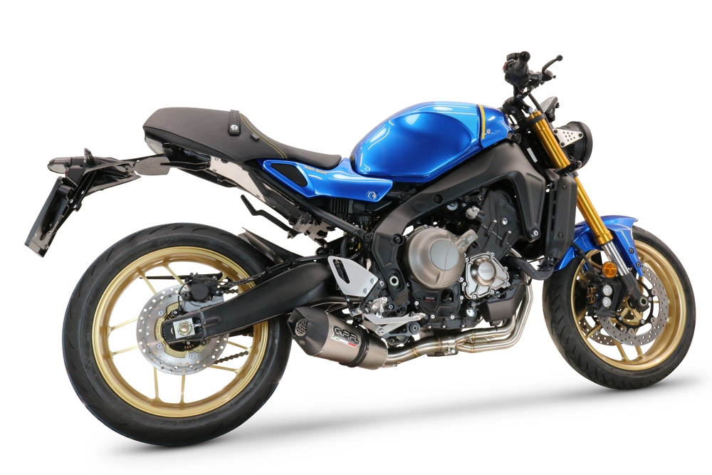 Escape compatible con Yamaha XSR900 2016-2021, GP Evo4 Titanium, Escape completo homologado y legal,con catalizador incluido db killer extraíble 