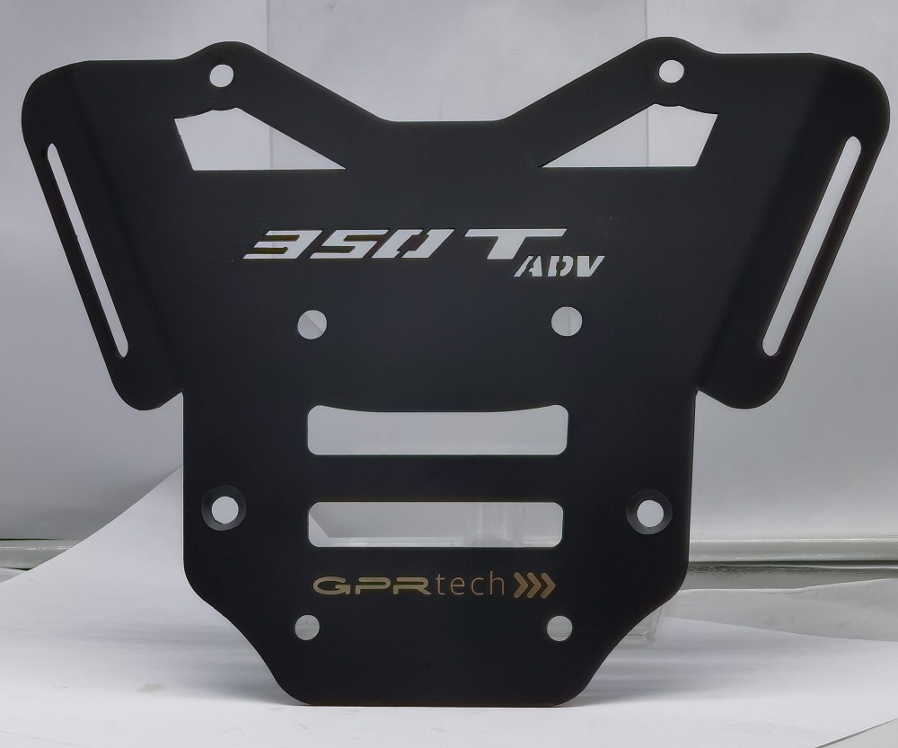 Baúl en aluminio color plata con placa específica incluida Baúl GPR TECH compatible con  Zontes 350 T1 ADV 2022/2024 e5