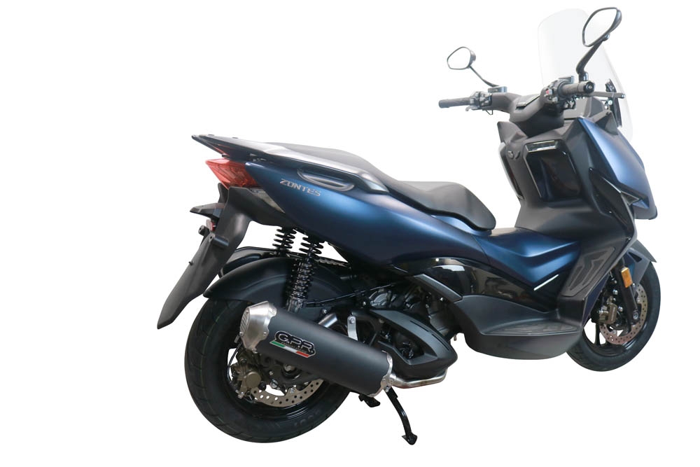 Escape compatible con Zontes M 310 2021-2024, Evo4 Road Inox, Escape completo homologado y legal,con catalizador incluido db killer extraíble 