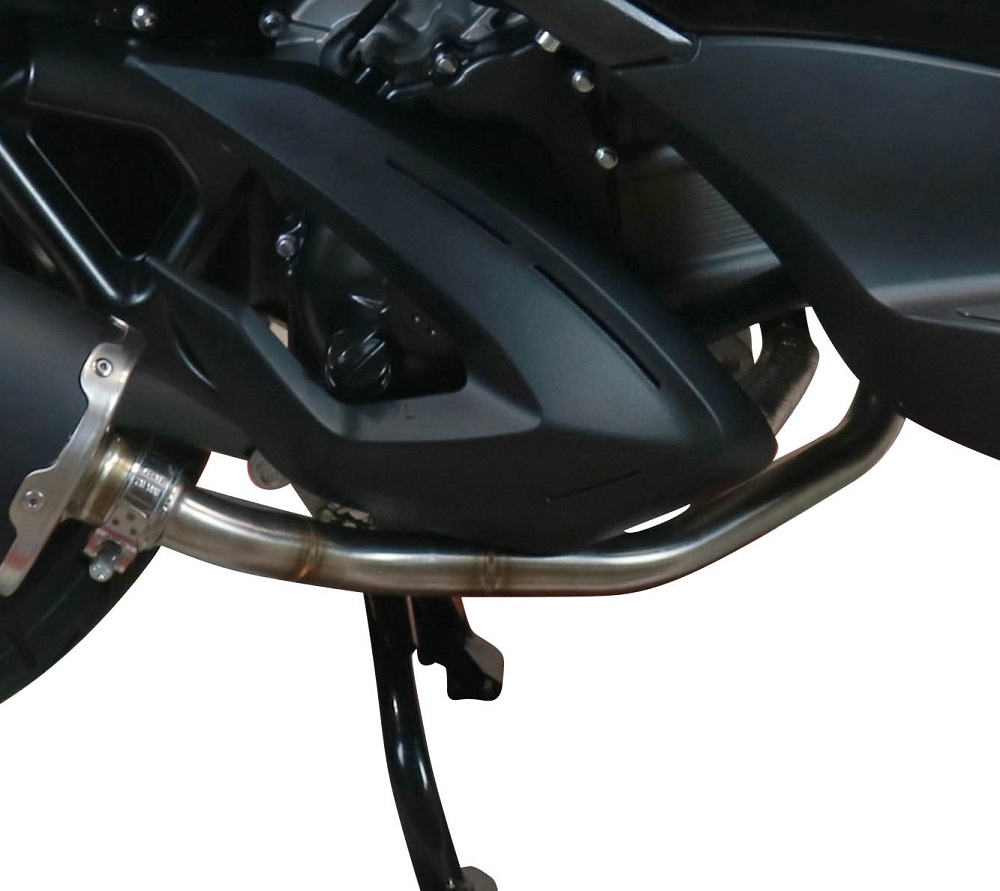 Escape compatible con Zontes M 310 2021-2024, Evo4 Road Inox, Escape completo homologado y legal,con catalizador incluido db killer extraíble 