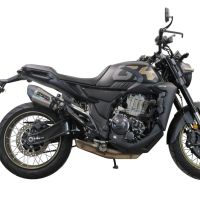 Escape compatible con Zontes 350 GK 2022-2024, GP Evo4 Titanium, Escape legal, homologado, silenciador con db killer desmontable y tubo de conexión específico 