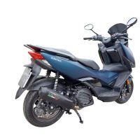 Escape compatible con Zontes M 125 2022-2024, Pentaroad Black, Escape completo homologado y legal,con catalizador incluido db killer extraíble 