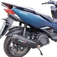 Escape compatible con Zontes M 125 2022-2024, Pentaroad Black, Escape completo homologado y legal,con catalizador incluido db killer extraíble 