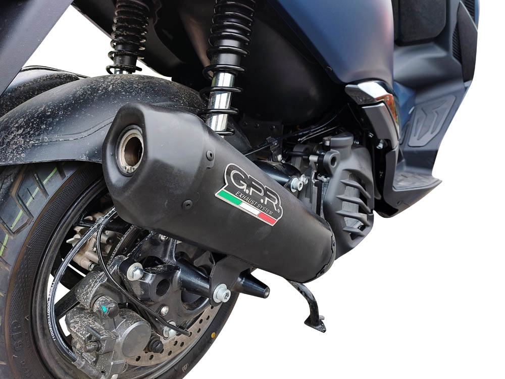 Escape compatible con Zontes M 125 2022-2024, Pentaroad Black, Escape completo homologado y legal,con catalizador incluido db killer extraíble 