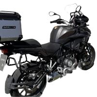 Baúl GPR TECH compatible con  Benelli Trk 502 X 2021/2024 e5 Baúl Alpi-Tech en aluminio color plata con placa específica incluida Capacidad Litros 45