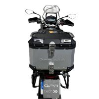 Baúl GPR TECH compatible con  Benelli Trk 502 X 2021/2024 e5 Baúl Alpi-Tech en aluminio color plata con placa específica incluida Capacidad Litros 45