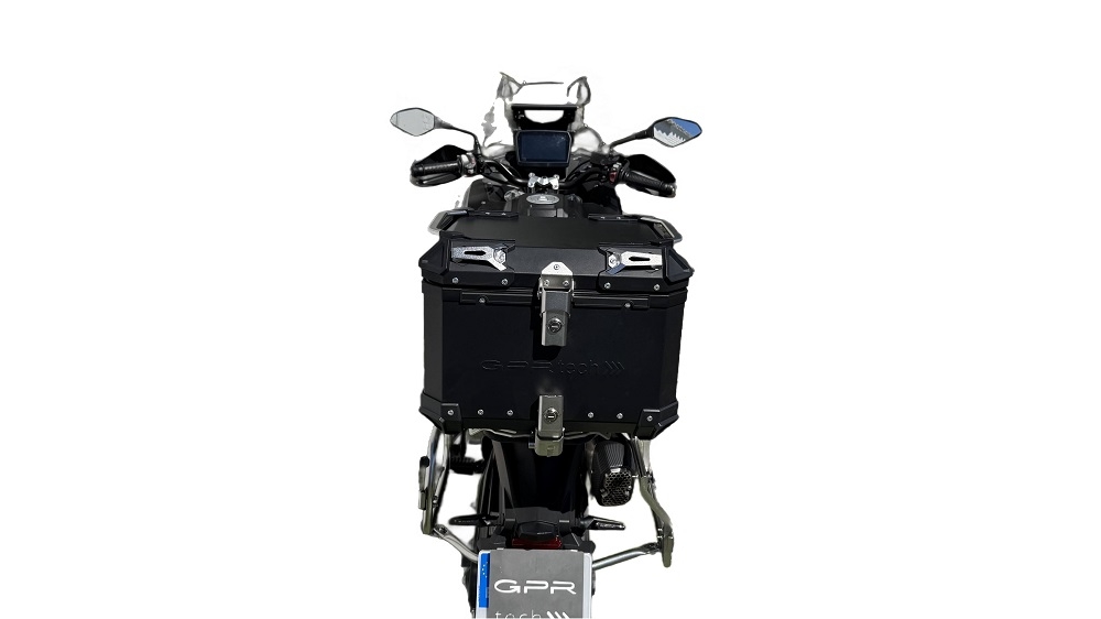 Baúl GPR TECH compatible con  Voge 525DSX 2023/2025 e5 Baúl Alpi-Tech en aluminio, color negro con placa específica incluida Capacidad Litros 35