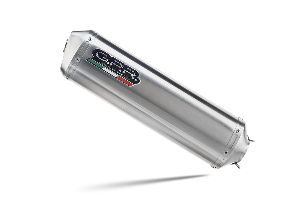 Escape compatible con Triumph Tiger 900 GT / Pro / Rally Pro 2024-2025, Satinox , Escape legal, homologado, silenciador con db killer desmontable y tubo de conexión específico 