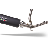 Escape compatible con Suzuki V-Strom 650 2021-2025, Furore Evo4 Nero, Escape semi-completo homologado, con db killer extraible y catalizador 