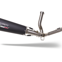 Escape compatible con Suzuki V-Strom 650 2021-2025, GP Evo4 Black Titanium, Escape semi-completo homologado, con db killer extraible y catalizador 