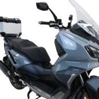 Baúl GPR TECH compatible con  Sym ADX 300 2024/2026 e5 Plus Baúl Alpi-Tech en aluminio color plata con placa específica incluida Capacidad Litros 35