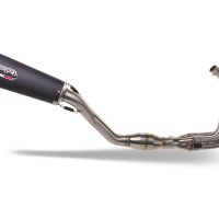 Escape compatible con Triumph Daytona 660 2023-2025, GP Evo4 Black Titanium, Escape completo homologado y legal,con catalizador incluido db killer extraíble 