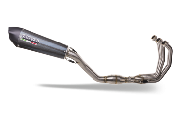 Escape compatible con Yamaha Tracer 9 GT 2021-2024, GP Evo4 Poppy, Escape completo homologado y legal,con catalizador incluido db killer extraíble 