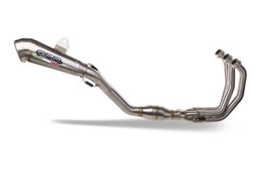 Escape compatible con Yamaha Tracer 9 2021-2024, Satinox , Escape completo homologado y legal,con catalizador incluido db killer extraíble 
