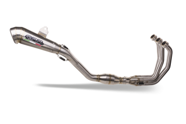 Escape compatible con Yamaha Tracer 9 2021-2024, Satinox , Escape completo homologado y legal,con catalizador incluido db killer extraíble 