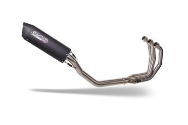 Escape compatible con Triumph Daytona 660 2023-2025, Furore Evo4 Nero, Escape completo homologado y legal,con catalizador incluido db killer extraíble 
