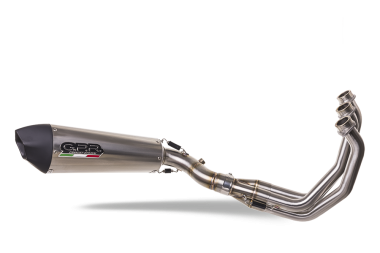 Escape compatible con Yamaha Mt-09 2014-2016, Gpe Ann. titanium, Escape completo homologado y legal,con catalizador incluido db killer extraíble 
