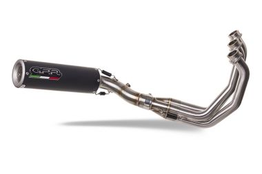 Escape compatible con Triumph Trident 660 2021-2024, M3 Black Titanium, Escape completo racing, incluyendo colector y db killer desmontable, sin homologación 