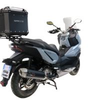 Baúl GPR TECH compatible con  Sym ADX 300 2024/2026 e5 Plus Baúl Alpi-Tech en aluminio, color negro con placa específica incluida Capacidad Litros 45
