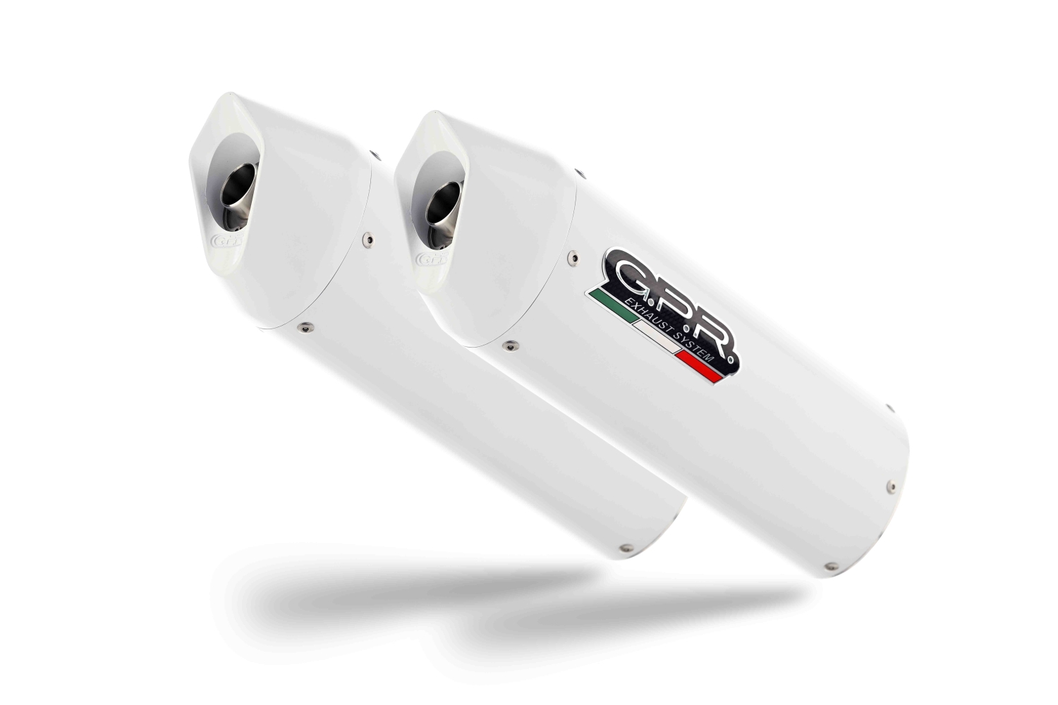 Escape compatible con Husqvarna TERRA - STRADA TR 650 2013-2015, Albus Ceramic, Par de terminales de escape homologados, con db killer extraíbles y tubos de conexión específicos 
