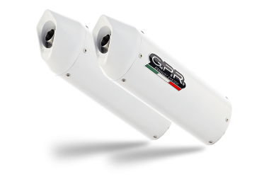 Escape compatible con Husqvarna TE 630 E - SMS 630 - Smr 630 2010-2014, Albus Ceramic, Par de terminales de escape homologados, con db killer extraíble, catalizadores y tubo de conexión específico 
