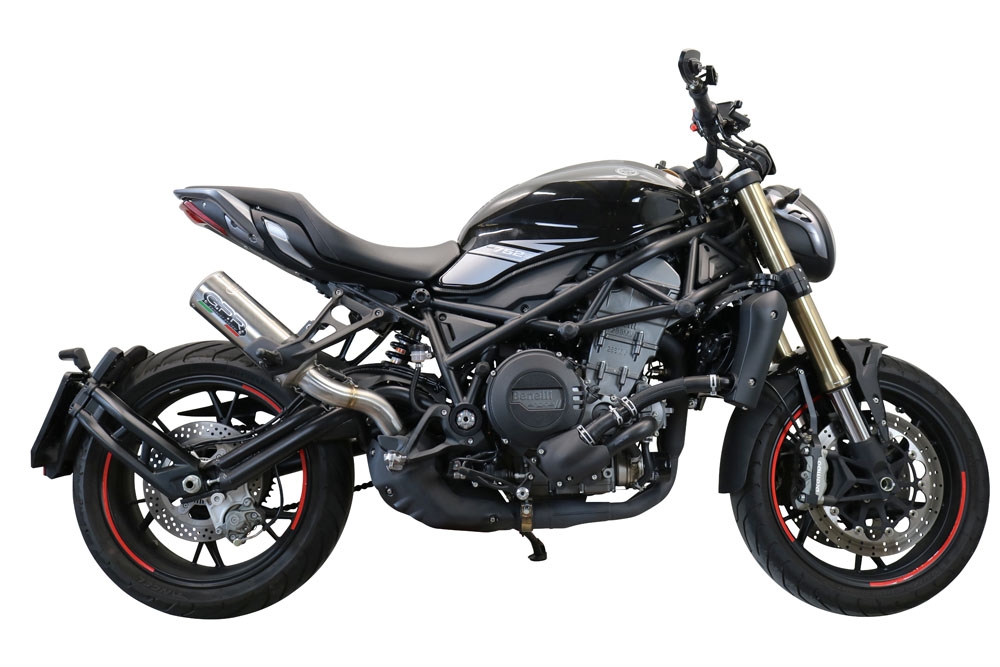 GPR escape compatible con  Benelli 752 S 2022-2024, M3 Inox , Escape legal, homologado, silenciador con db killer desmontable y tubo de conexión específico 