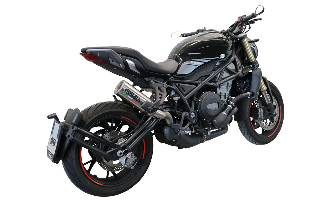 GPR escape compatible con  Benelli 752 S 2022-2024, M3 Inox , Escape legal, homologado, silenciador con db killer desmontable y tubo de conexión específico 