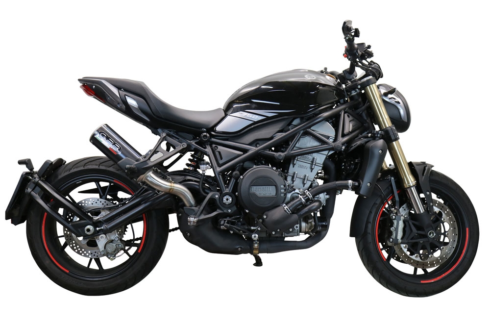 GPR escape compatible con  Benelli 752 S 2019-2021, M3 Black Titanium, Escape legal, homologado, silenciador con db killer desmontable y tubo de conexión específico 