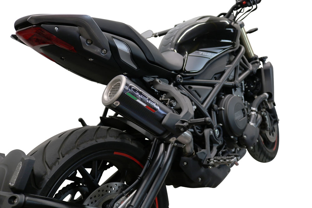 GPR escape compatible con  Benelli 752 S 2022-2024, M3 Poppy , Escape legal, homologado, silenciador con db killer desmontable y tubo de conexión específico 
