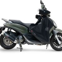 Escape compatible con Piaggio Beverly 300 I.E. ABS - S - Police 2016-2020, Furore-X Scooter, Escape completo homologado y legal, incluido db killer extraíble 