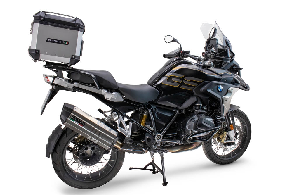 Baúl en aluminio color plata con placa específica incluida Baúl GPR TECH compatible con  Bmw R 1200 Gs 2013/2016