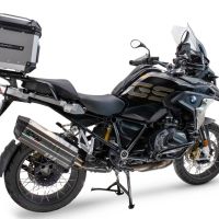 Baúl en aluminio color plata con placa específica incluida Baúl GPR TECH compatible con  Bmw R 1200 Gs 2017/2018 e4