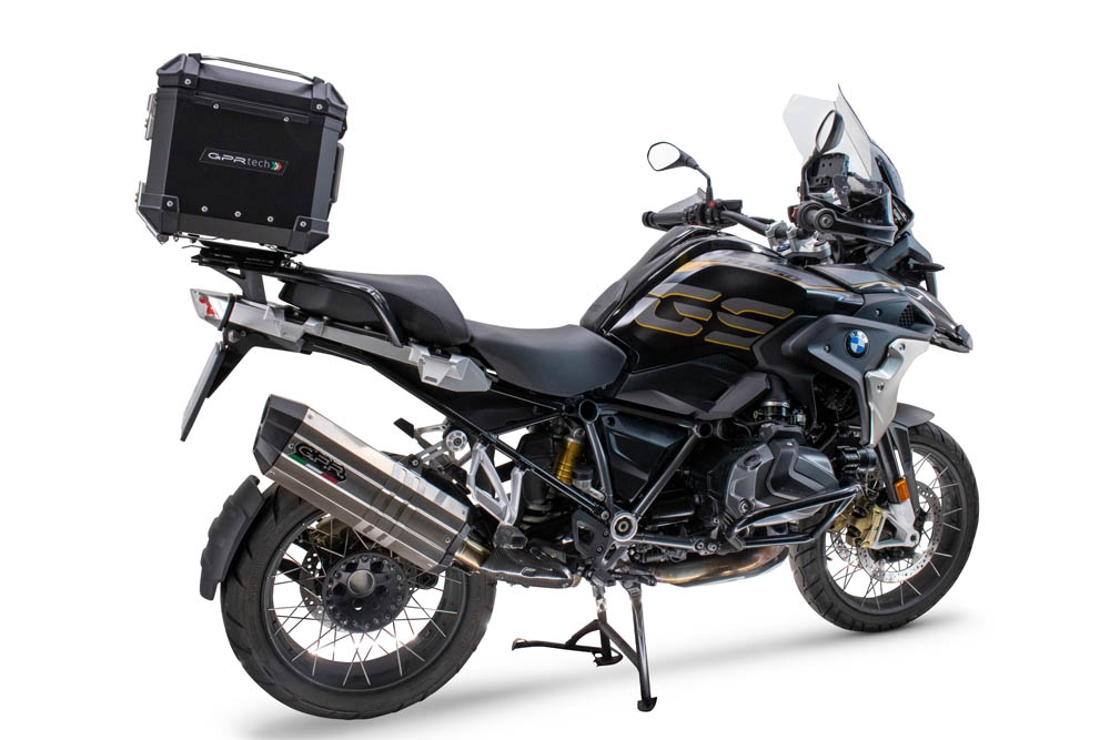 Baúl en aluminio, color negro con placa específica incluida Baúl GPR TECH compatible con  Bmw R 1200 Gs 2017/2018 e4