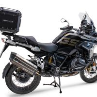 Baúl en aluminio, color negro con placa específica incluida Baúl GPR TECH compatible con  Bmw R 1200 Gs 2013/2016