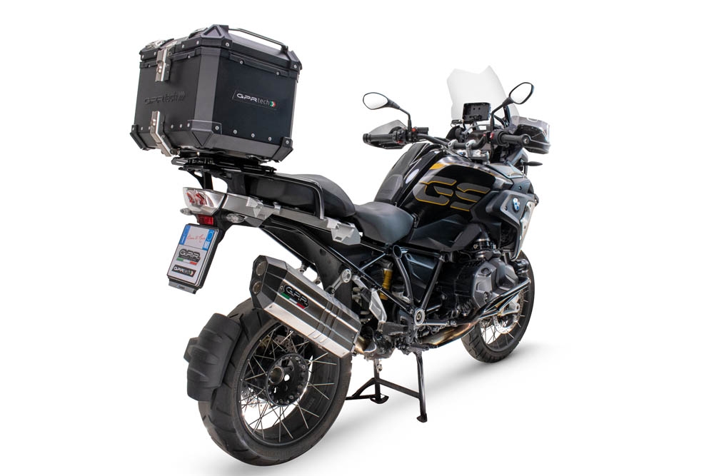 Baúl en aluminio, color negro con placa específica incluida Baúl GPR TECH compatible con  Bmw R 1200 Gs 2017/2018 e4