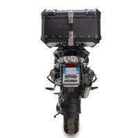 Baúl en aluminio, color negro con placa específica incluida Baúl GPR TECH compatible con  Bmw R 1200 Gs 2013/2016