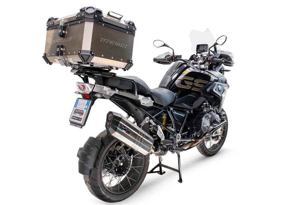 GPR TECH BAUL ALPI-TECH 55 LT. Baúl superior Top Case de Titanio color natural con placa universal incluida Capacidad Litros 55