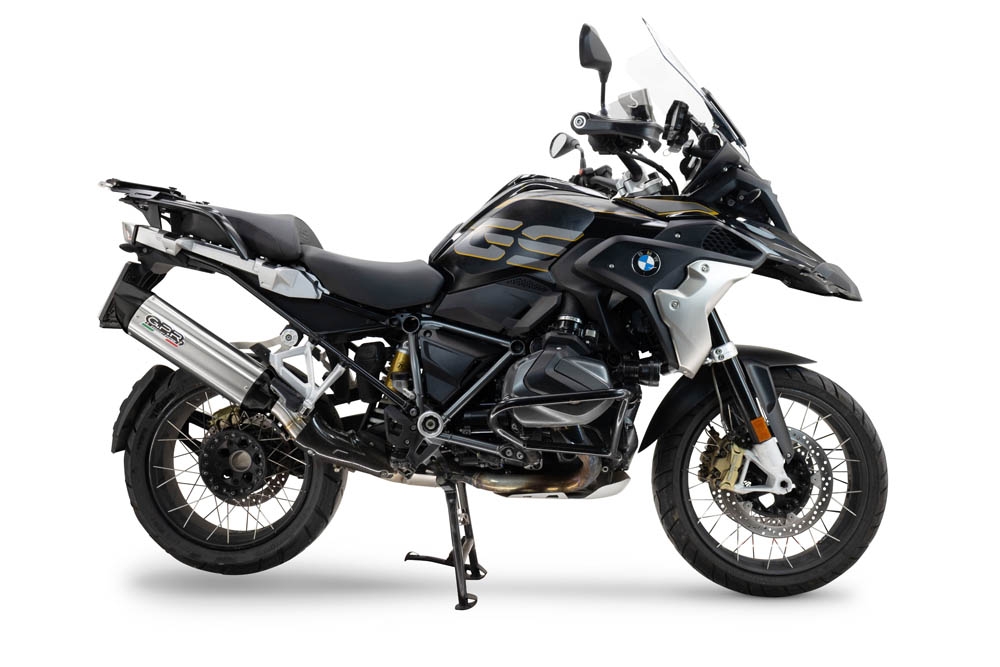 Escape compatible con Bmw R 1250 Gs -Adventure 2019-2020, Furore-X Titanio, Escape legal, homologado, silenciador con db killer desmontable y tubo de conexión específico 