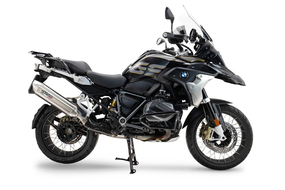 Escape compatible con Bmw R 1250 Gs -Adventure 2021-2024, Furore-X Acciaio Inox, Escape legal, homologado, silenciador con db killer desmontable y tubo de conexión específico 