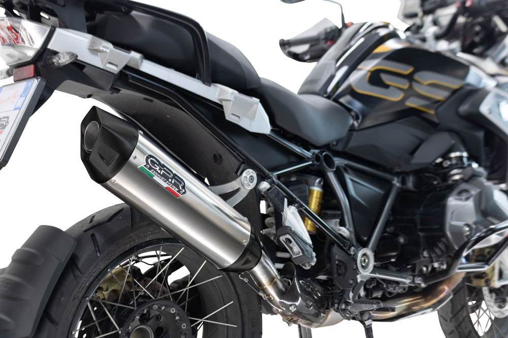 Escape compatible con Bmw R 1250 Gs -Adventure 2019-2020, Furore-X Titanio, Escape legal, homologado, silenciador con db killer desmontable y tubo de conexión específico 