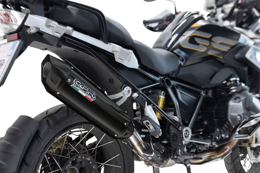 Escape compatible con Bmw R 1250 Gs -Adventure 2021-2024, Furore-X Titanio Nero, Escape legal, homologado, silenciador con db killer desmontable y tubo de conexión específico 
