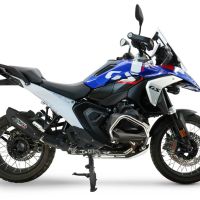 GPR escape compatible con  Bmw R 1300 GS Adventure 2024-2026, GP-Revo Black Titanium, Escape legal, homologado, silenciador con db killer desmontable y tubo de conexión específico 