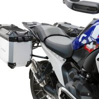 GPR TECH compatible con  Bmw R 1300 GS 2024/2026 Par de maletas laterales en aluminio color plata con portaequipajes específico Capacidad 38 LT. + 38 LT.