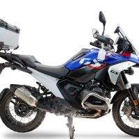 Baúl GPR TECH compatible con  Bmw R 1300 GS 2024/2026 Baúl Alpi-Tech en aluminio color plata con placa específica para portaequipajes trasero incluida Capacidad Litros 55