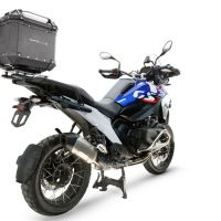 Baúl GPR TECH compatible con  Bmw R 1300 GS 2024/2026 Baúl Alpi-Tech en aluminio color plata con placa específica para portaequipajes trasero incluida Capacidad Litros 35