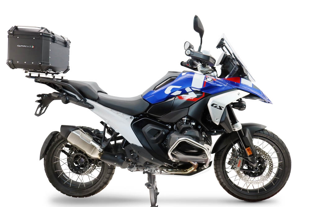 Baúl GPR TECH compatible con  Bmw R 1300 GS 2024/2026 Baúl Alpi-Tech en aluminio color plata con placa específica para portaequipajes trasero incluida Capacidad Litros 45