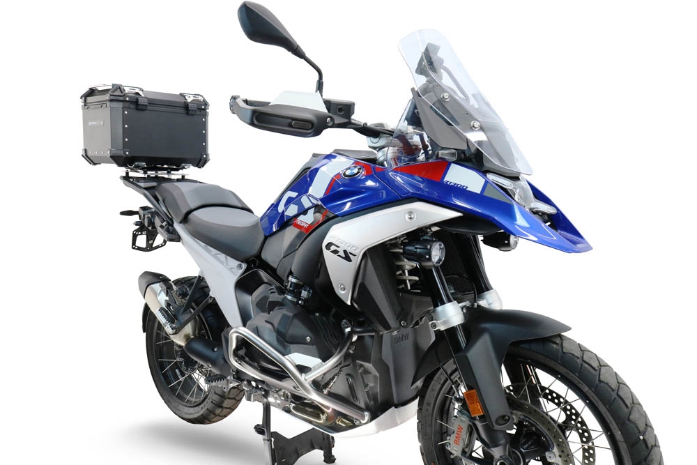 Baúl GPR TECH compatible con  Bmw R 1300 GS 2024/2026 Baúl Alpi-Tech en aluminio color plata con placa específica para portaequipajes trasero incluida Capacidad Litros 45