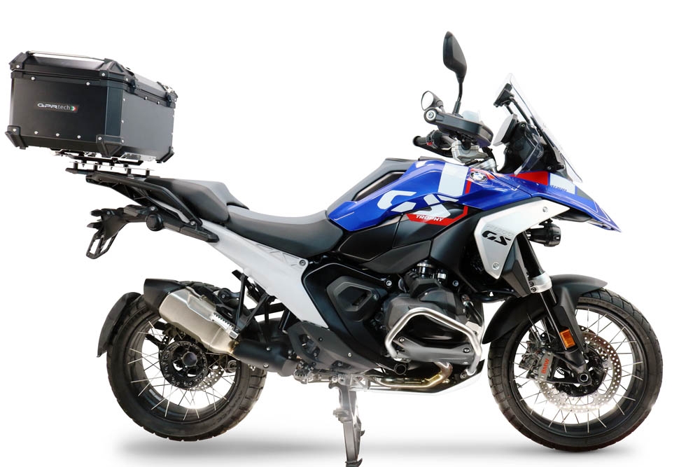 Baúl GPR TECH compatible con  Bmw R 1300 GS 2024/2026 Baúl Alpi-Tech en aluminio color plata con placa específica para portaequipajes trasero incluida Capacidad Litros 55