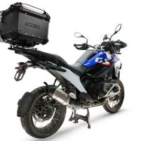Baúl GPR TECH compatible con  Bmw R 1300 GS 2024/2026 Baúl Alpi-Tech en aluminio color plata con placa específica para portaequipajes trasero incluida Capacidad Litros 55